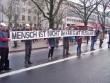 Auf dem Rückweg - Demontranten.